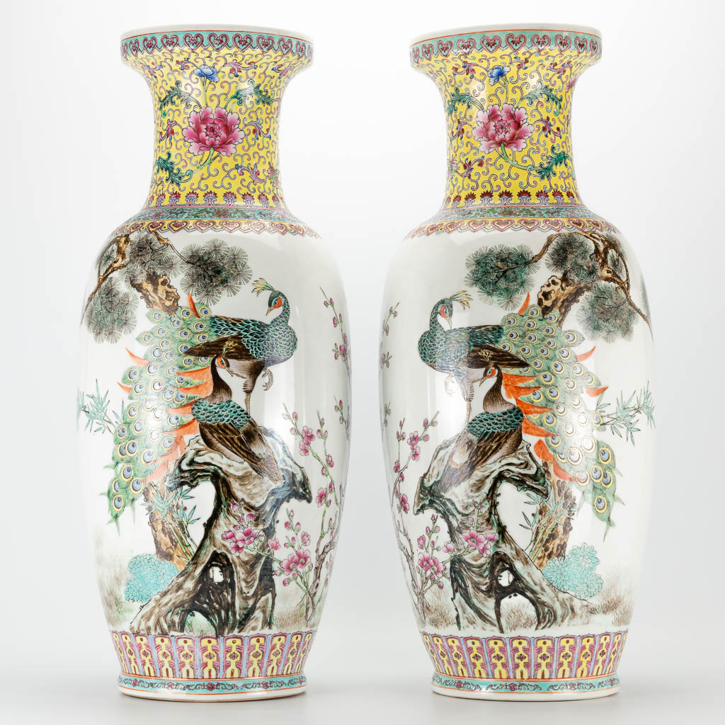 Oriental Vase - deals Hand-Painted - Stamped