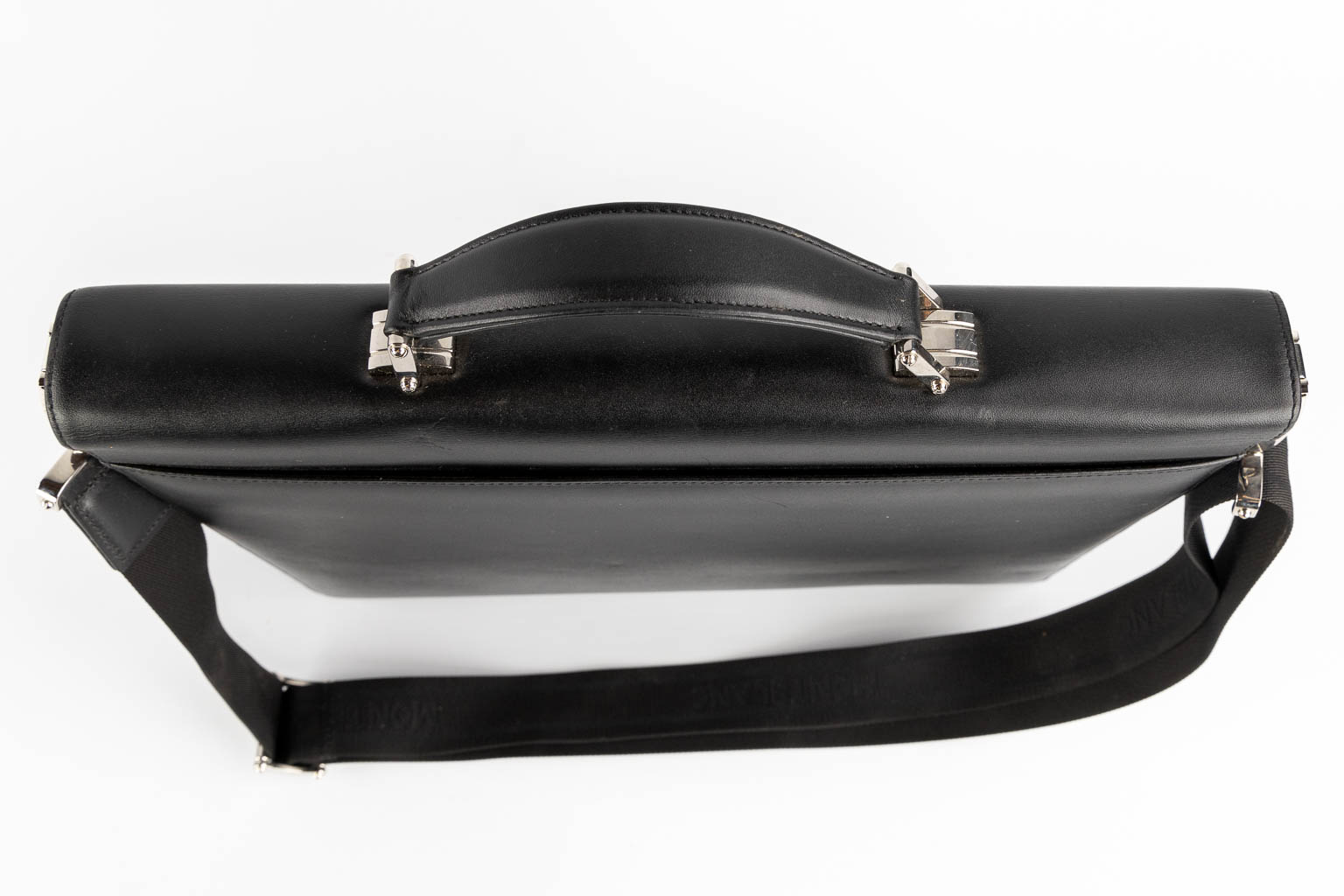 Montblanc, Meisterstück Briefcase, black leather. 