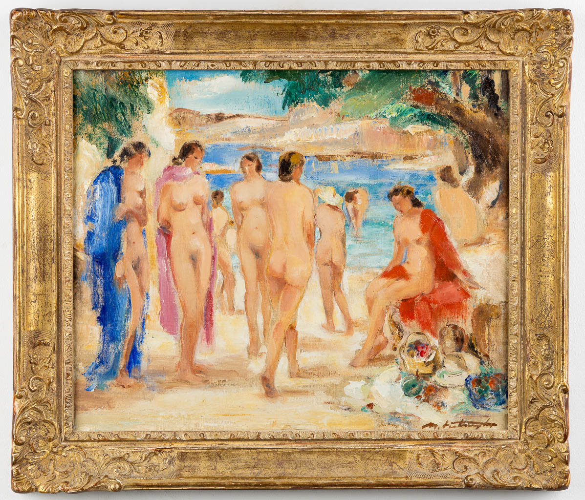 Médard VERBURGH (1886-c.1957) 'Dames Nudes à La Plage, Cote D'Or' (1910)