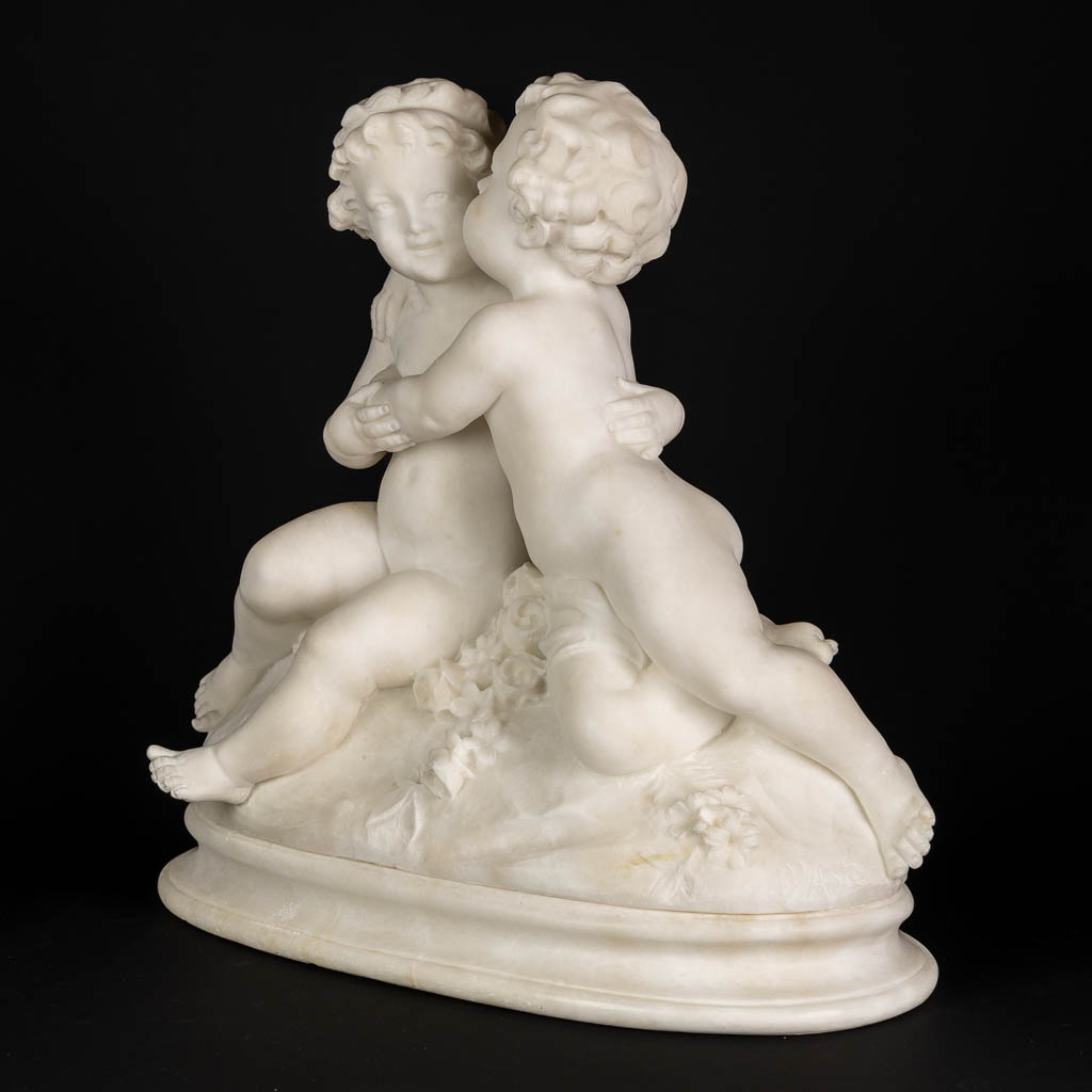 Giuseppe D'ASTE (1881-1945) 'Two Putti'. (L:23 x W:45 x H:43 cm)