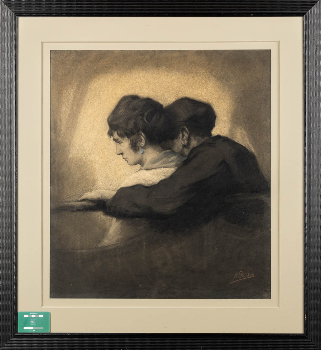 Kurt PEISER (1887-1962) 'Un Couple sur la galerie', 1920.  