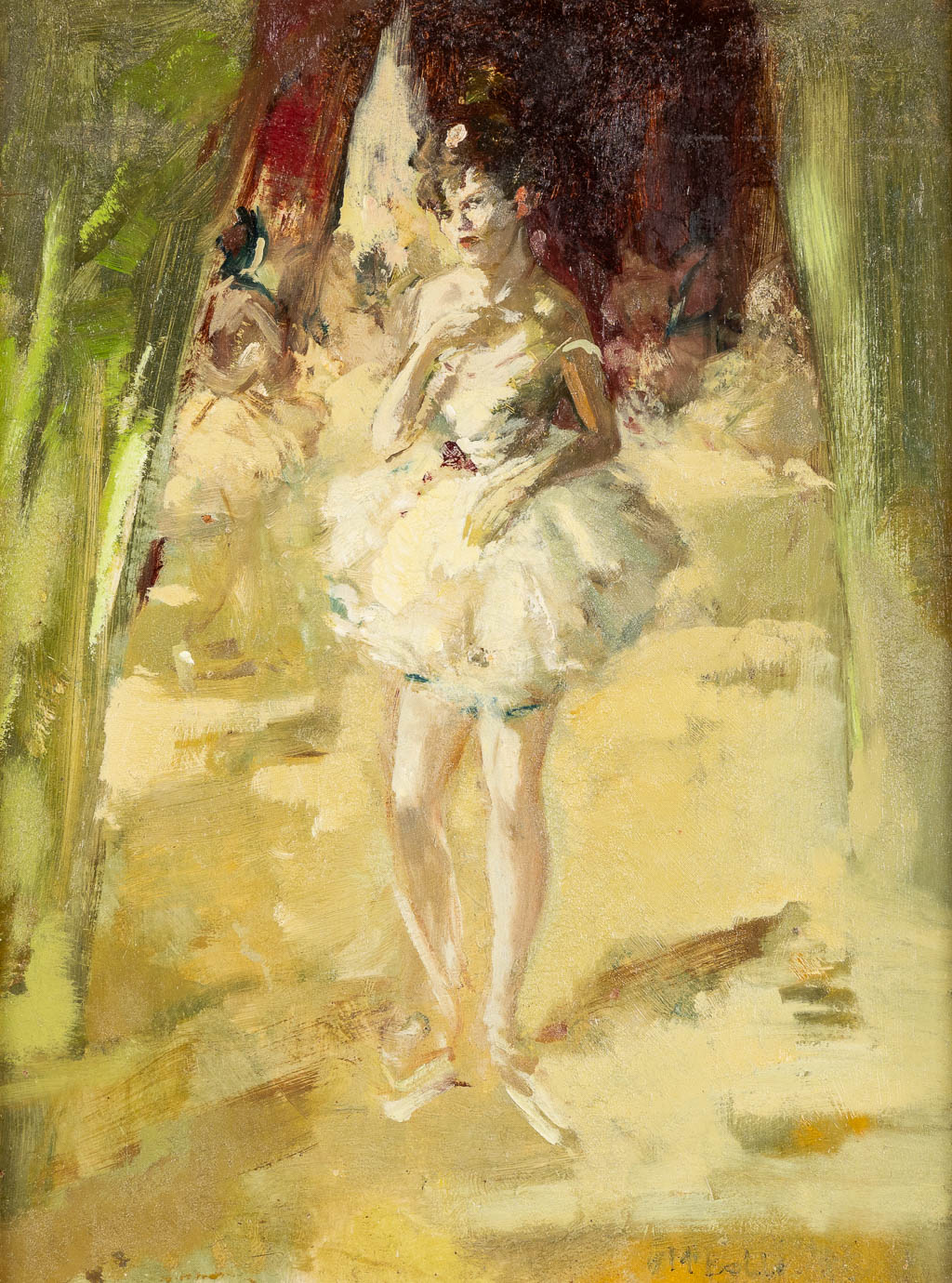 Martin BOLLE (1912-1968) 'Portret van een Ballerina', 'Portrait van een Dame'