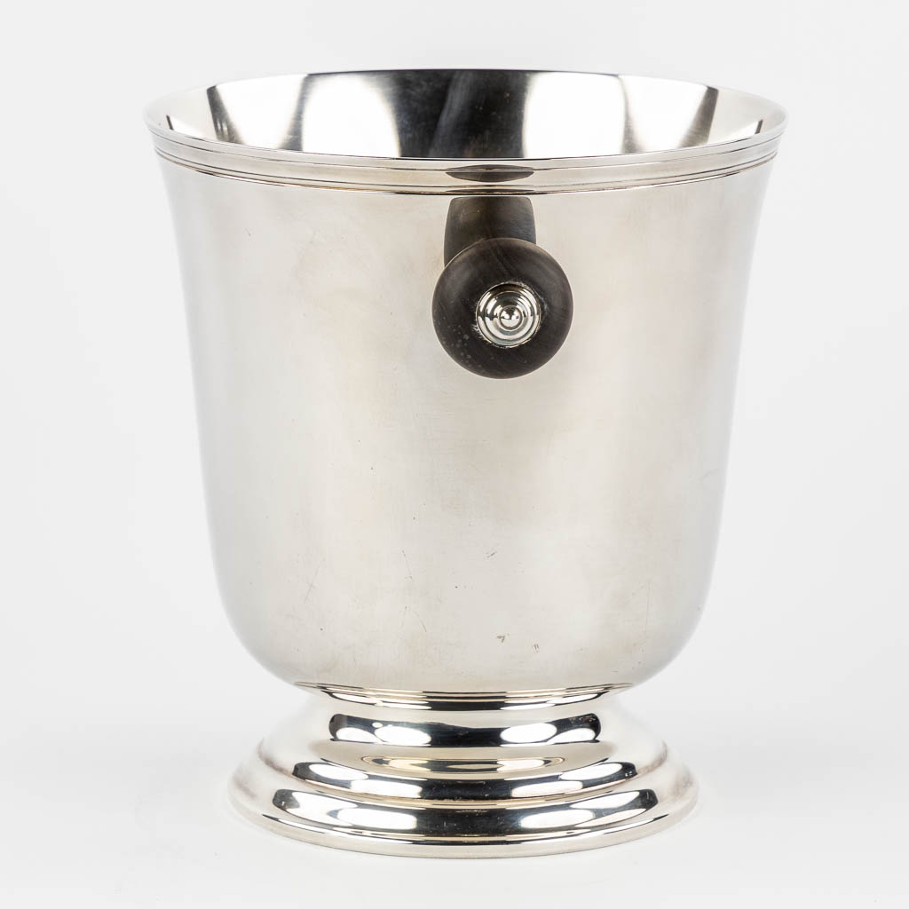 Christofle, France, a silver-plated champagne cooler. 