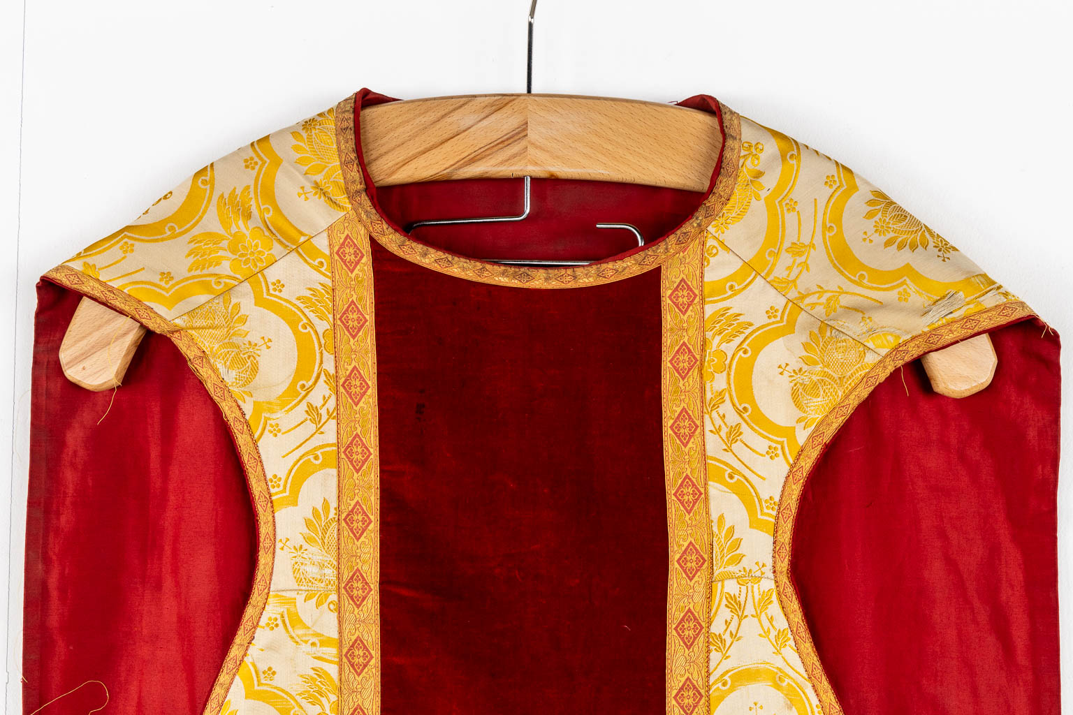 A Cope, a pair of Dalmatics and Two Roman Chasubles, Embroideries.