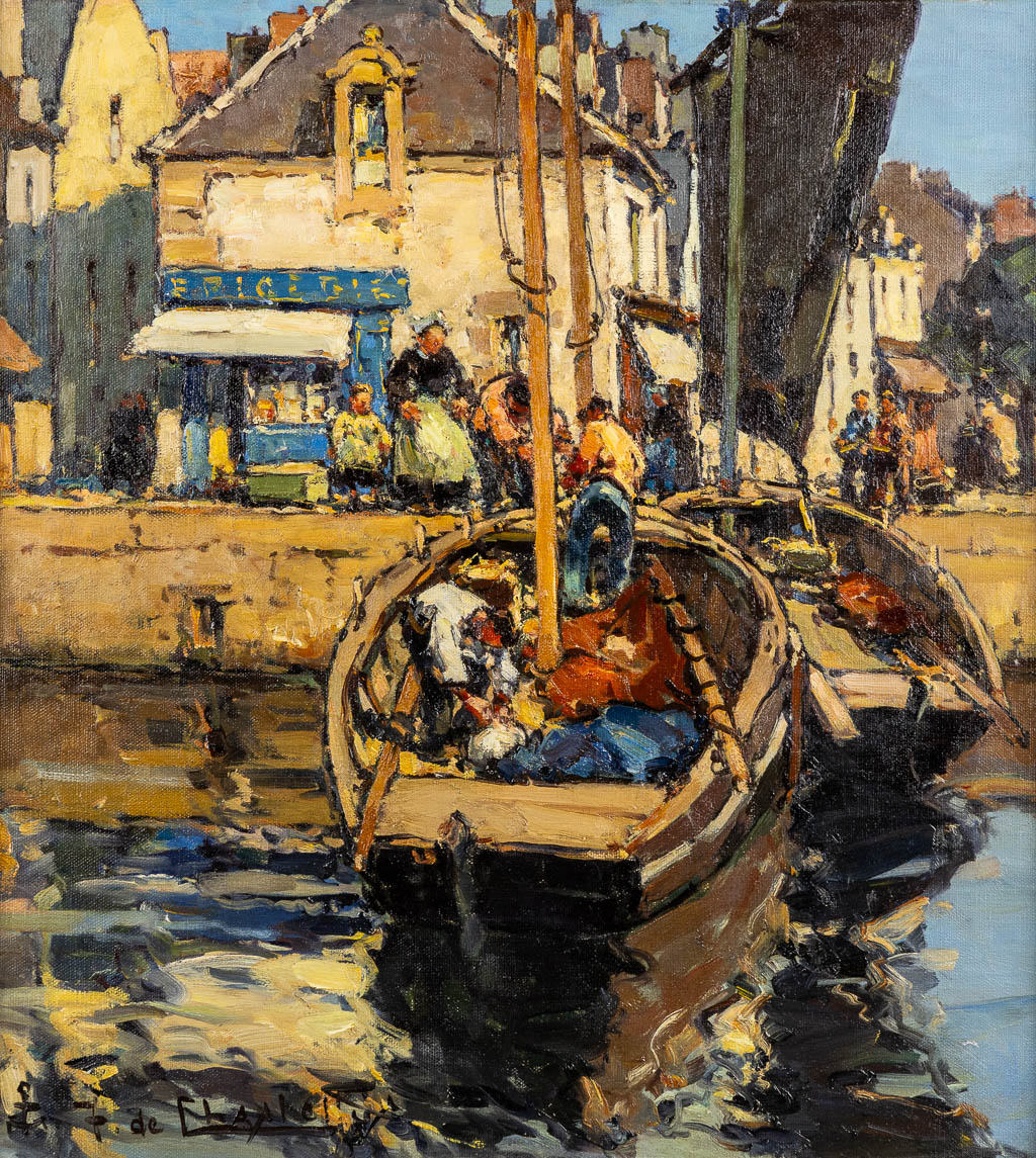 Jacques DE CHASTELLUS (1894-1957) 'Le Croisic, Bretagne'. (W:65 x H:72 cm)