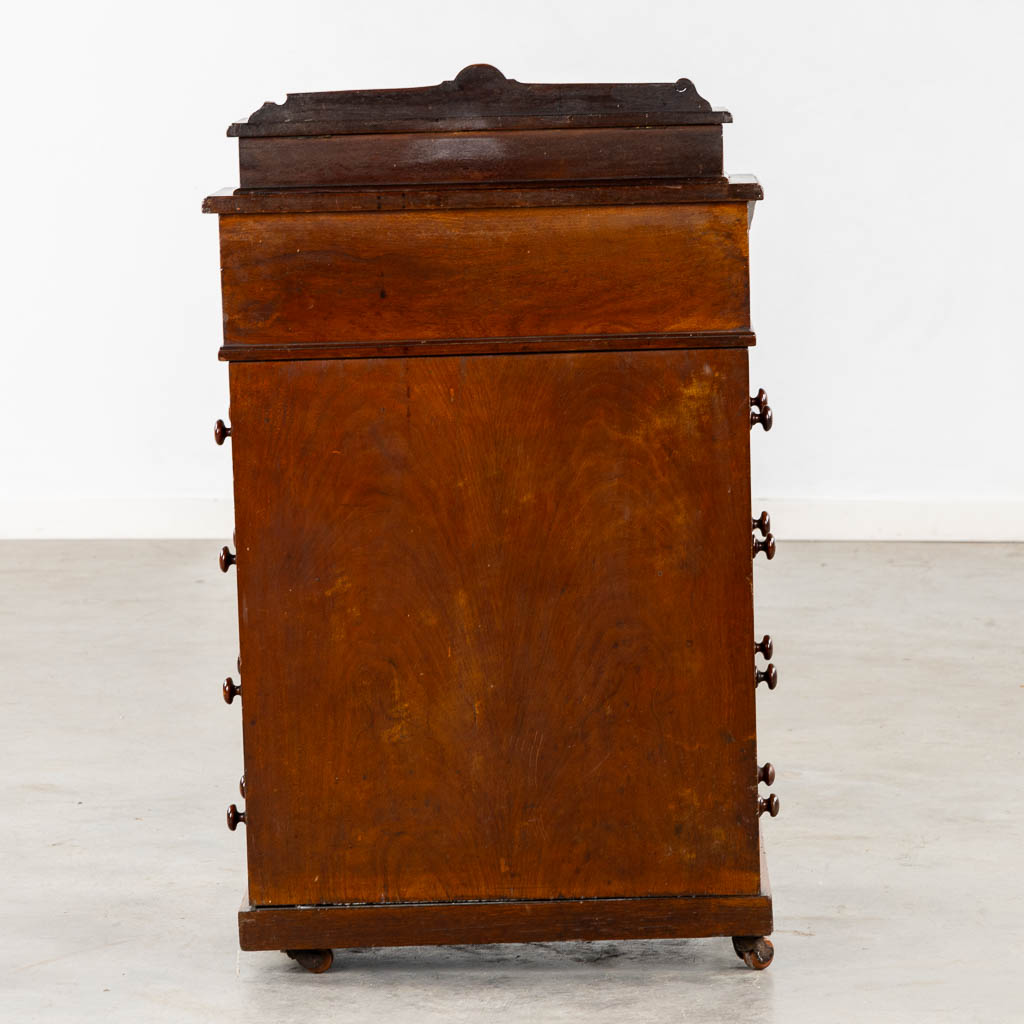 An antique and elegant Davenport desk, leather and wood, 19th C. (L:54 x W:56 x H:90 cm)