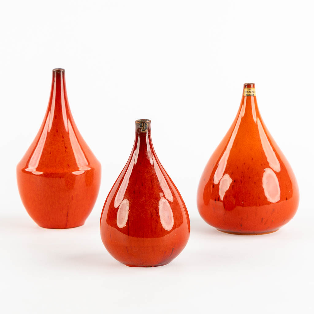 Rogier VANDEWEGHE (1923-2020) 'Three vases' for Amphora. (H:16 cm)