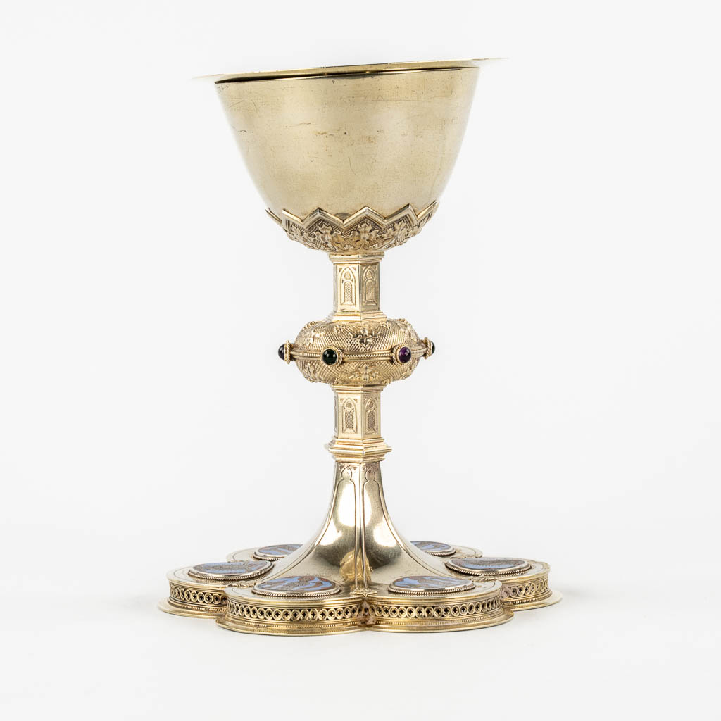 Bourdon, Ghent (Attr.) 'Vermei Chalice', Gothic Revival style. Silver. 793g. 