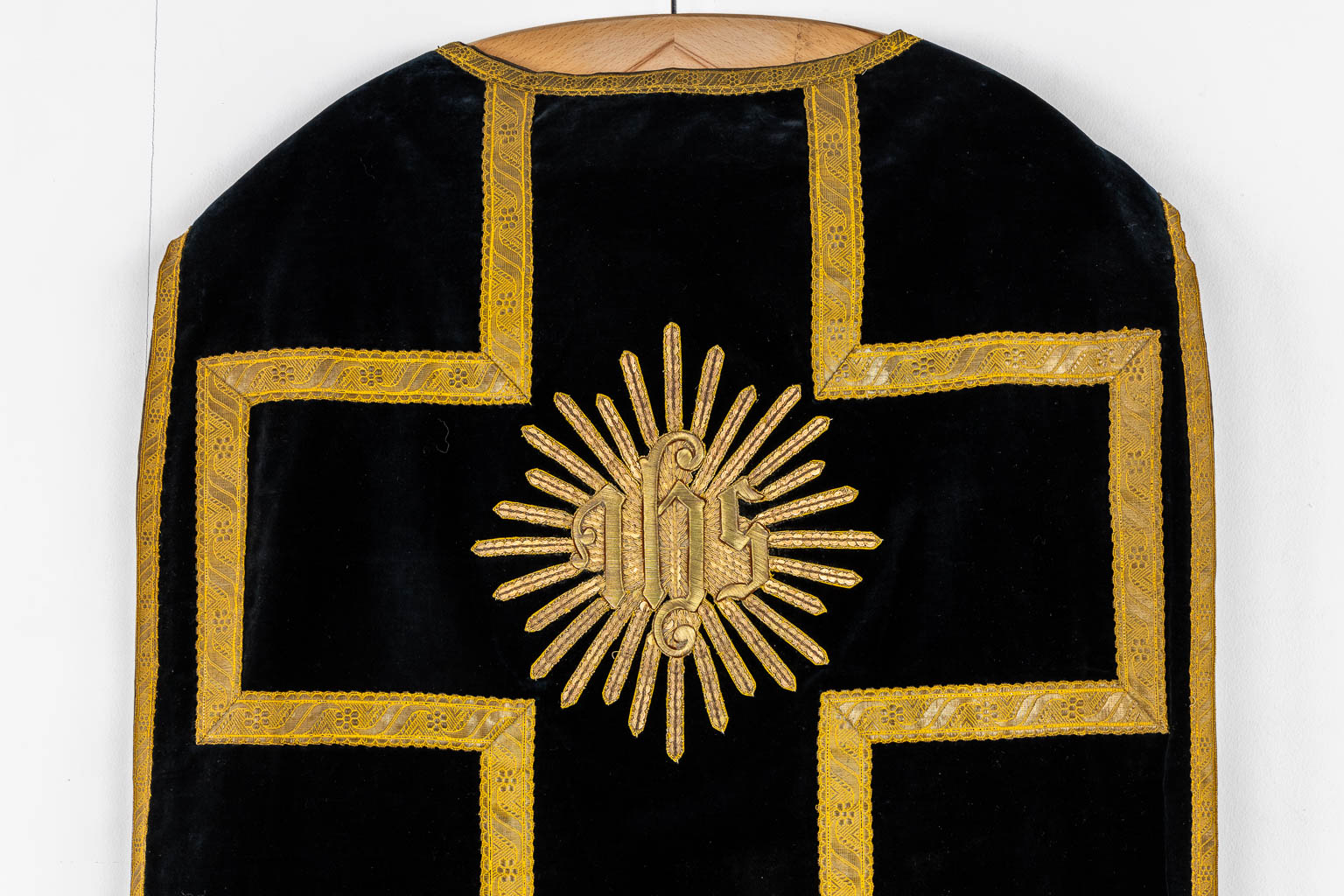 A Cope, thick silver-thread embroideries 'The Eye of Providence', Added a Roman Chasuble and Chasuble. 