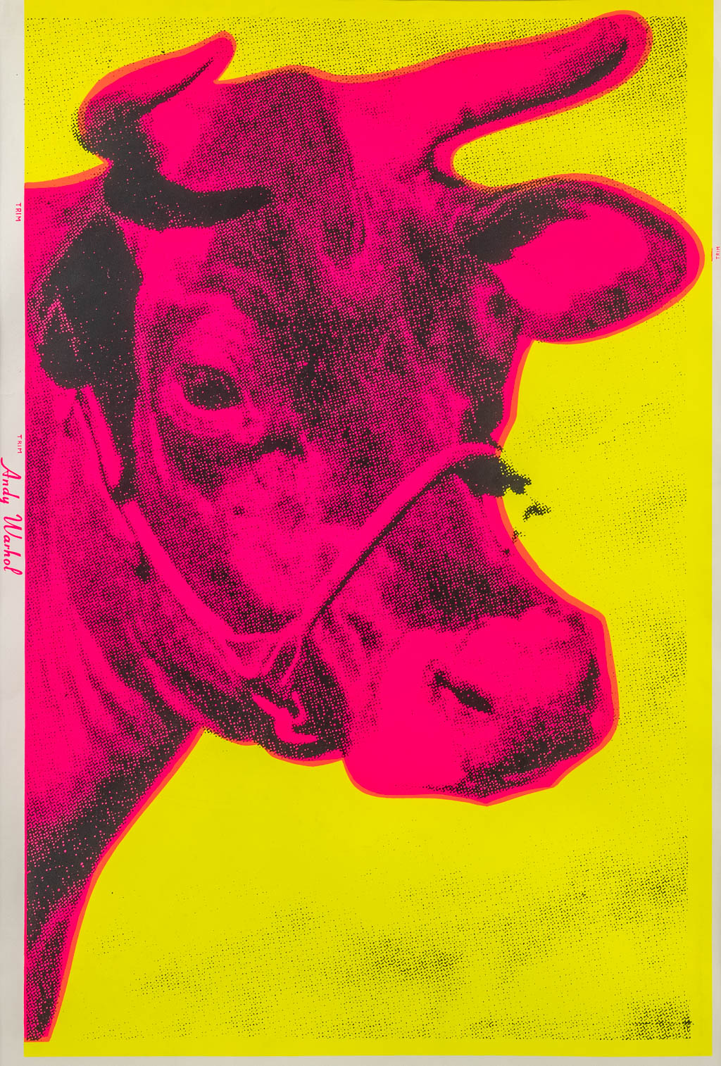 Andy WARHOL (1928-1987) 'Pink Cow', een lithografie.   (W:54 x H:84 cm)