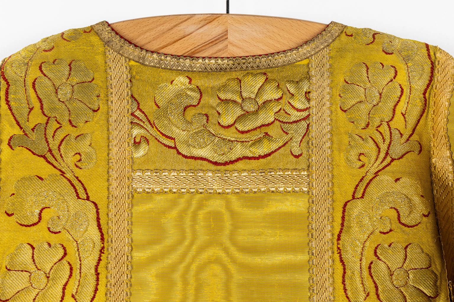 A Cope, a pair of Dalmatics and Two Roman Chasubles, Embroideries.