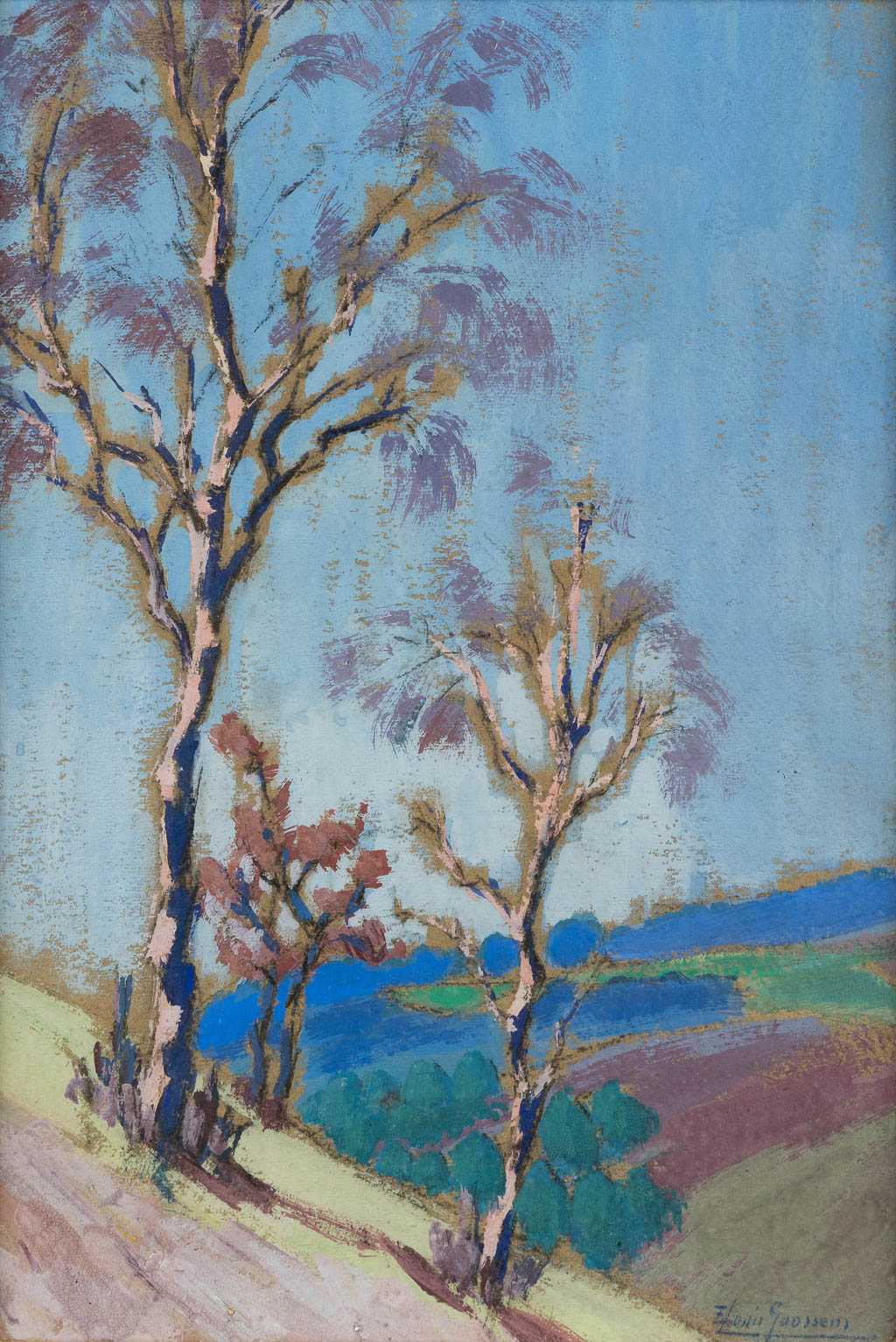 E. Louis GOOSSENS (XX) 'Trees on the hillside'  