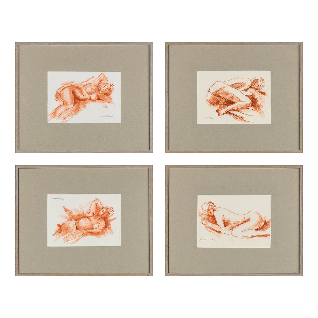 Robert VANDERLEENDEN (XX) 'Four drawings' 2002. (W:27 x H:19 cm)