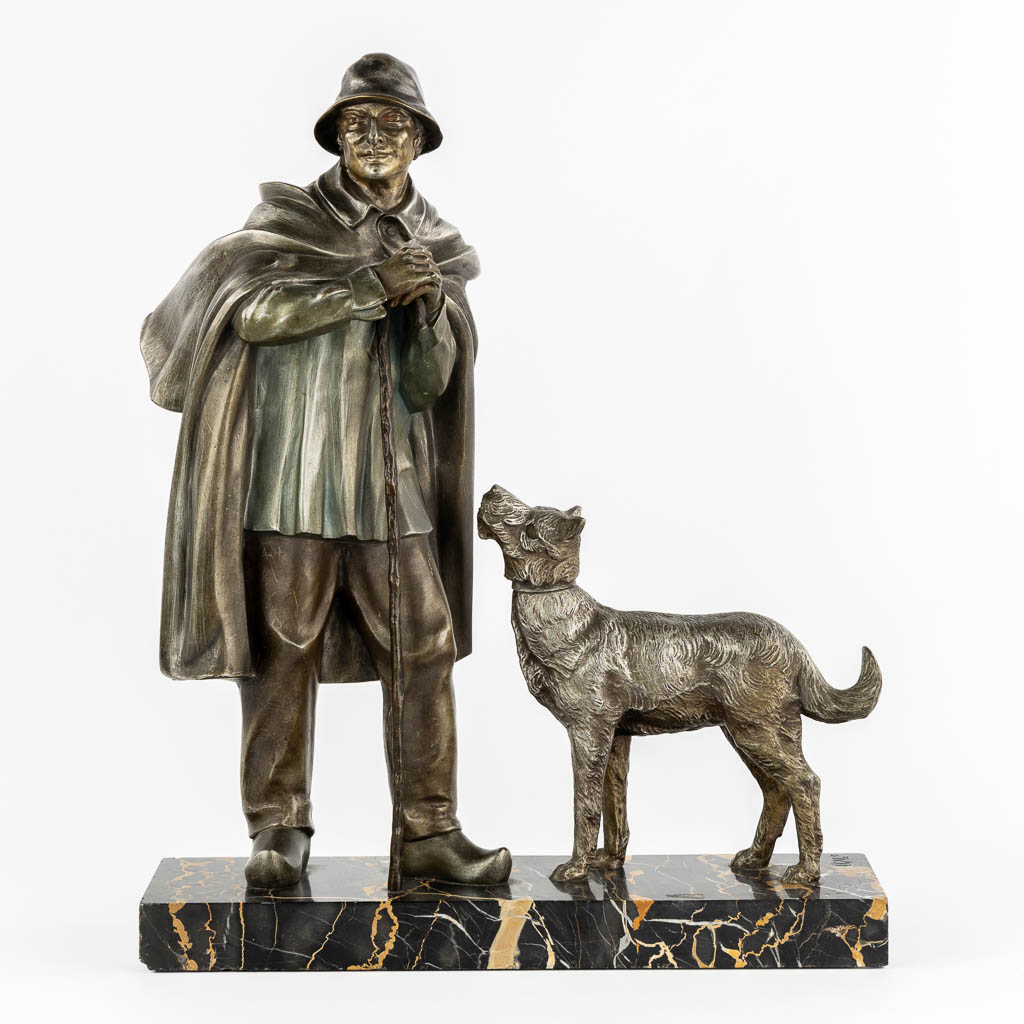 Ignacio GALLO (XIX-XX) 'Herder and his dog'